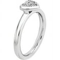 thumbnail image 2 of Diamond Sterling Silver Heart Ring, 2 of 7