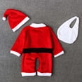 thumbnail image 6 of Odeerbi Newborn Infant Baby Boy Girl Christmas Winter Baby Christmas Romper With Christmas Hat Cute Christmas Three-piece Set, 6 of 9