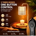 thumbnail image 4 of Asoricing Candle Warmer Lamp, Timer Dimmer Adjustable Height for New Home Bedroom, Vintage Home Decor for Scented Jar, Gold, 4 of 7