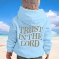 thumbnail image 2 of LUOGENLI Girls Sweatshirt Size 5T Girls Hoodies & Sweatshirts for Winter Casual Wear Round Neck Letter Print Pullover for Kids Ages 2 13 Outdoor Activities and Daily Comfort Blue Size 4-5 Years, 2 of 8