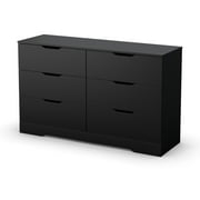 Black Dressers Trinity 6 Drawer Dresser Pure Black