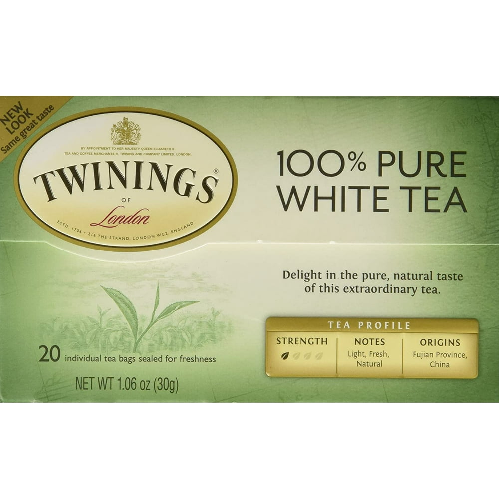 Twinings of London Fujian Chinese Pure White Tea Box of 20 Tea Bags