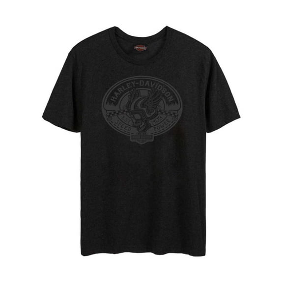 Harley-Davidson Men's Forever Tonal Short Sleeve Crew-Neck Tee, Black Wash (2XL), Harley Davidson