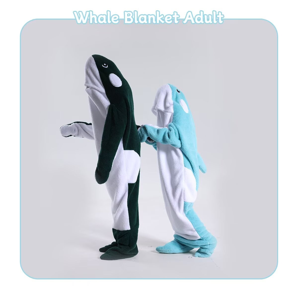 Whale Blanket Onesie For Adult Wearable Whale Blanket Hoodie Super Soft Comfortable Warm Whale Costume For Cosplay Blue Whale Shark Onesie