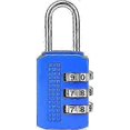 thumbnail image 1 of Keyless 3-digit combination padlock, blue., 1 of 5