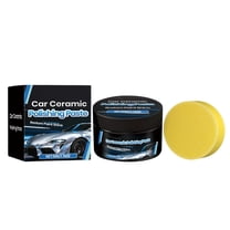 Titanium Ceramic Wax Cream, Strong Protection Car Coating Polishing Wax, Auto Car Scratch Repair Remover Paste, Polish Vehicle Paint Care, Lasting Protection Mild Formula Polish With Sponge