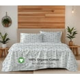 thumbnail image 2 of RUVANTI 100% Organic Cotton Sheets - Queen Sheet Set - 4 Piece Percale Weave Bedding, Crisp, Cooling & Breathable, Soft & Durable, 16" Deep Pocket, Hotel Quality Sábanas - Butter Flight, 2 of 7