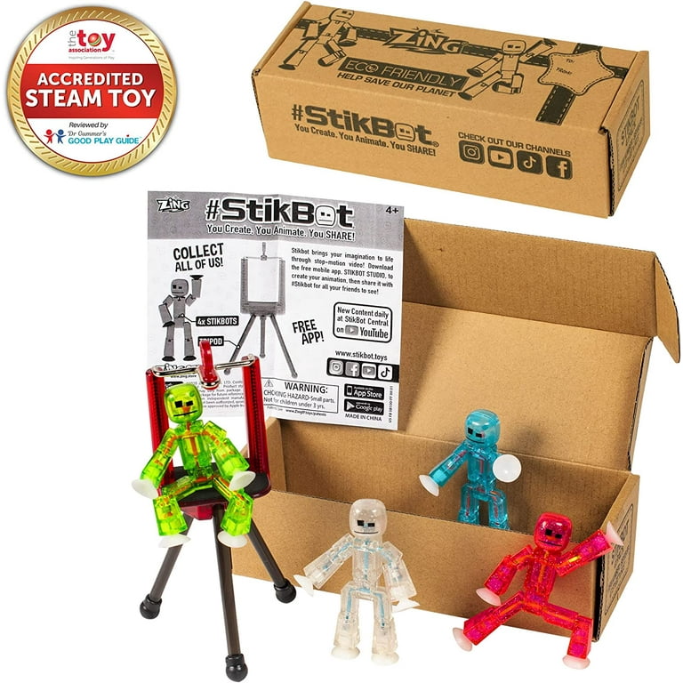 StikBot Zing Zanimation Weapon Action Pack Clear Translucent Green Figure -  St. Simons Island.com