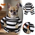 thumbnail image 2 of Clearance Sale! Halloween Dog Prisoner Costume Cute Funny Cosplay Dress Up Outfit For Small To Large Dogs Clothing For Holiday Party Pet Clothes Birthday Gift For Pet Dog Cat L, 2 of 5