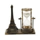 thumbnail image 2 of Estatua de centro de mesa con reloj de arena estilo Torre Eiffel de estilo retro Oro, 2 of 6
