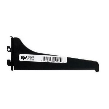 

Knape & Vogt Black Steel Regular Duty Bracket 16 Ga. 6 in. L 160 lb. (Pack of 10)