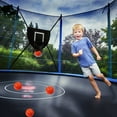 thumbnail image 7 of Trampoline Basketball Hoop Set for Kids Adults with Mini Basketballs Backyard Dunking Game Accessory Outdoor Sports Activity Gym Play, 7 of 7