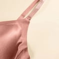 thumbnail image 6 of iHPH7 Seamless Wireless Satin Bra for Women Plunge Bralette Thin Strap Smooth Comfort Everyday Underwear Pink M, 6 of 8