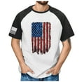 thumbnail image 4 of Gvdentm USA Shirt Men's American Flag Casual Short Sleeve T-Shirt A06-White,M, 4 of 4