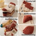 thumbnail image 3 of 5Pairs Wool Socks for Women Thick Knit Vintage Cute Floral Crew Socks, 3 of 6