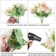 thumbnail image 4 of (Color champán) 1 manojo de flores artificiales, ramo de hortensias de seda falsas para arreglos de bodas en el hogar, centros de mesa, 4 of 5