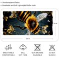thumbnail image 2 of Honeybee Elegant Chiffon Silk Scarf for Women - Lightweight Breathable Shawl Wrap - 180x73 cm, 2 of 6