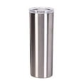 thumbnail image 3 of 20oz Blank Gloss White, Matte White or Silver Stainless Steel Skinny Straight Sublimation Tumblers, 3 of 8