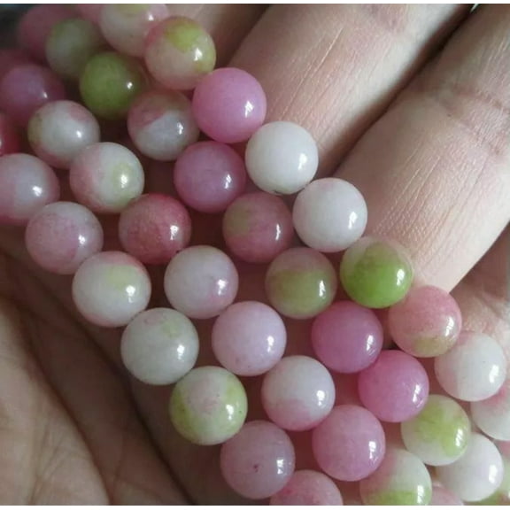 EOEMY Natural 8mm Pink Kunzite Round Gemstones Loose Beads 15''Aaahl721