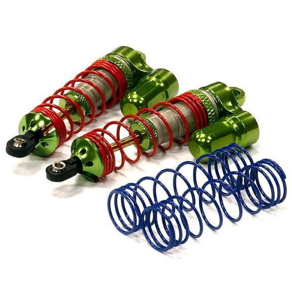 Integy RC Toy Model Hop-ups T8146GREEN V2 MXR9 Front Piggyback Shocks for Traxxas Stampede, Rustler & Slash