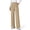 Khaki, variant on Women's Wide Leg Pants Waffle Knit Stretchy Dress Pants Baggy High Waisted Trousers