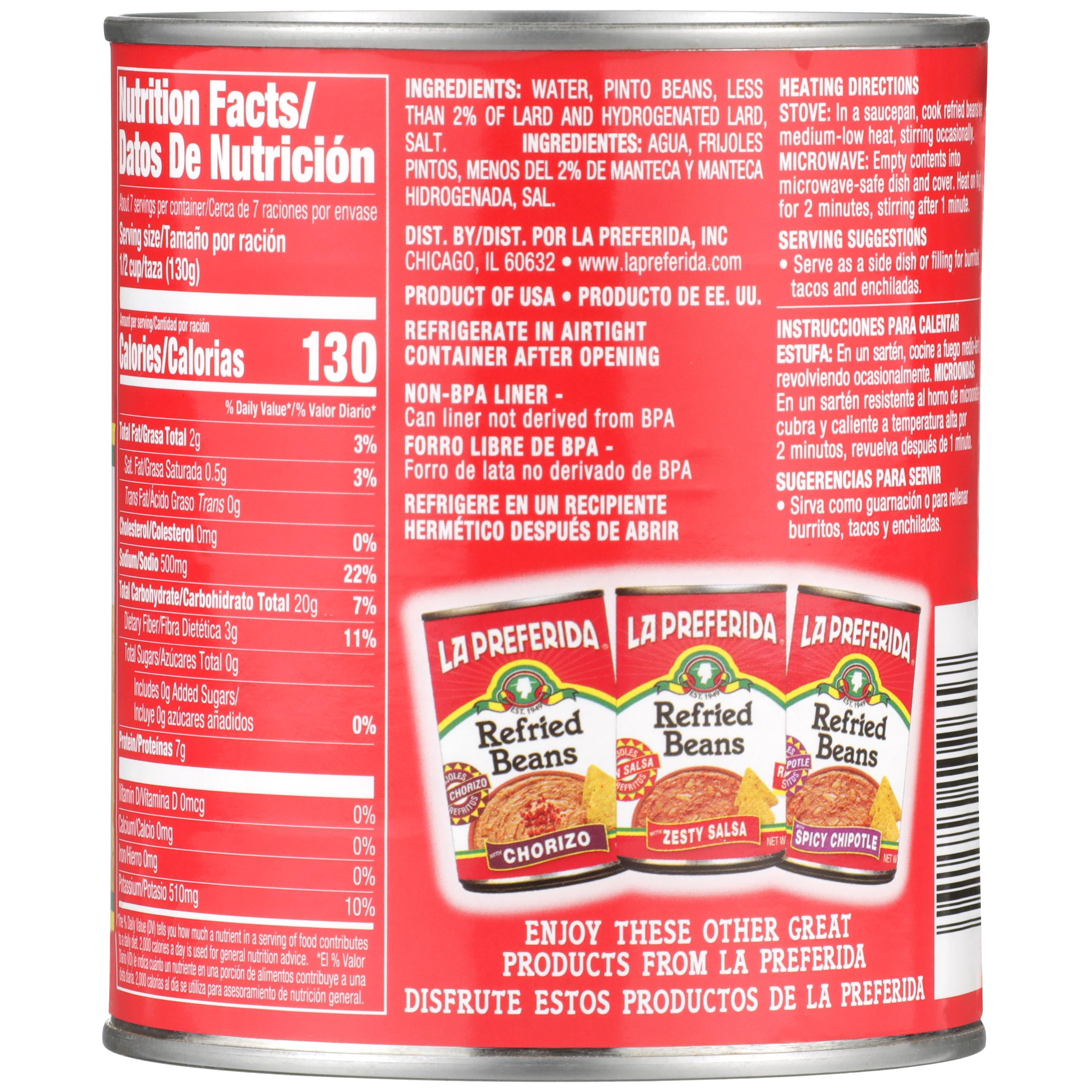 (2 pack) La Preferida Authentic Chunky Style Refried Beans, 30 oz, Can