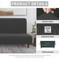 thumbnail image 4 of Eco-Friendly Stretch Jacquard Futon Cover, Leakproof Furniture Protector for Kids and Pets with Innovative Design, Comfortable Touch, Full Protection Futon Sofa Cover, 4 of 5