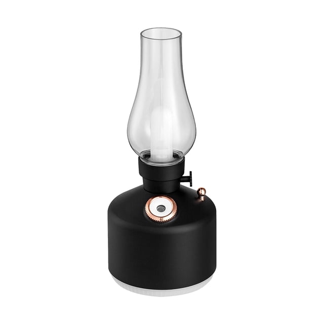 Humidificateur Diffuseur en Forme de Lampe à Kérosène de 280 ml avec Lumière à 7 Couleurs, Humidificateur à Brume Fraîche USB, Humidificateur d'Air de Bureau à Gradation Continue, 2 Modes de Pulvérisation