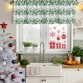 thumbnail image 6 of 2 Pack Valances for Windows, Green Floral Window Valances for Living Room/Bedroom/Bathroom, Vintage Farmhouse Garden Flower Leaves Light Filtering Kitchen Curtain Valance 42"W x18" L, 6 of 9