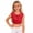 Red, variant on AWZXDE Girls Square Glitter Print Crop Top Sleeveless Tank For Party Performance Casual Wear And Kids Tops Apparel Yellow,160