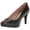 Black, variant on Womens Rainaa Snake Print Faux Leather Pumps