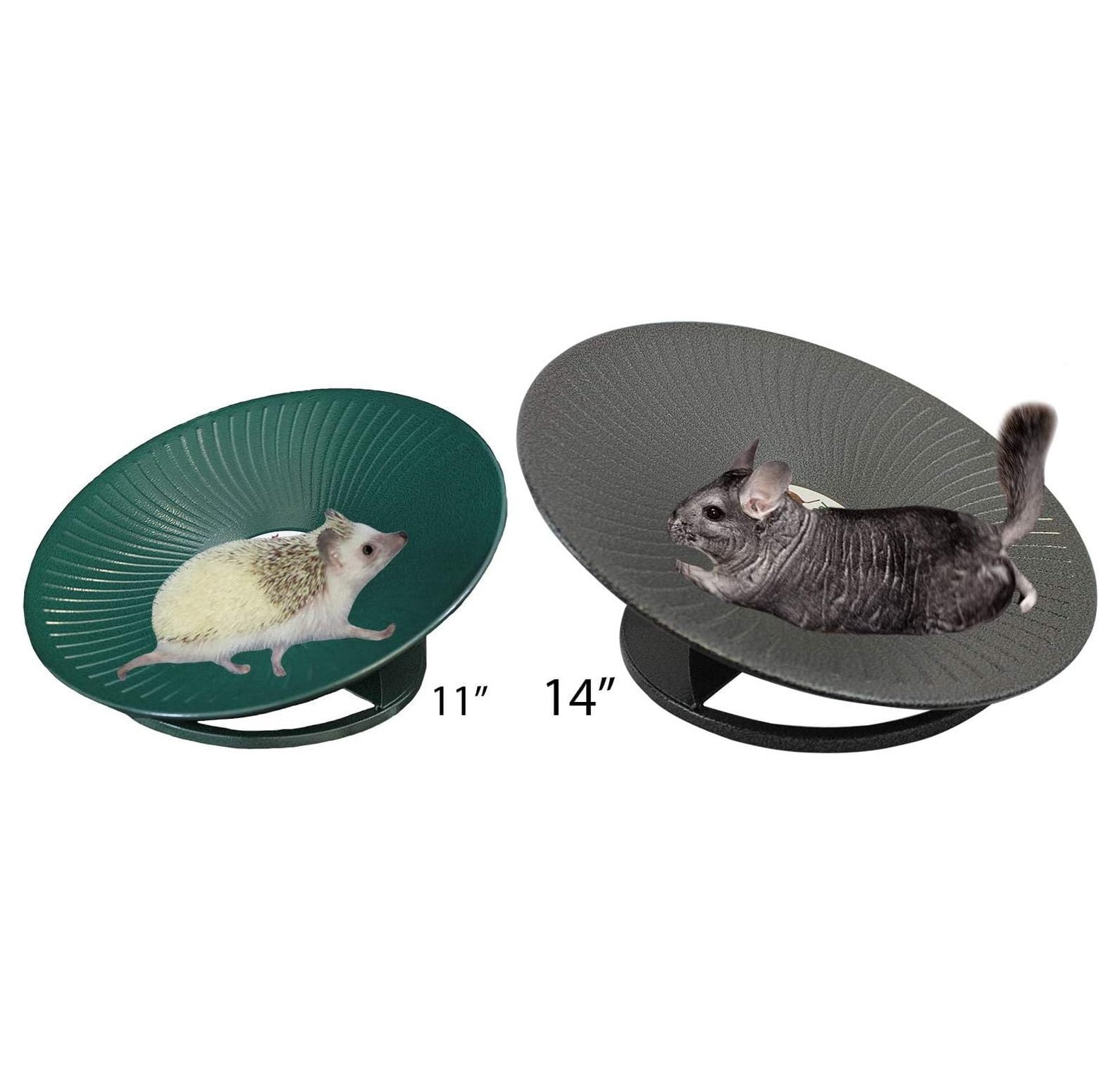 Treadmill Wheel 14" Black - All Metal Exercise Wheel for Chinchillas, Prairie Dogs, Rats, Hedgehogs, Sugar Gliders, Squirrels, Degus, Hamsters & Other Small Animals - Smooth, Fast, Silent, Durable