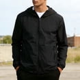 thumbnail image 2 of HAJWOH Mens Windbreaker Jackets Packable Waterproof Zipper Long Sleeve Hiking Hooded Jackets Travel Lightweight Rain Coats, 2 of 5