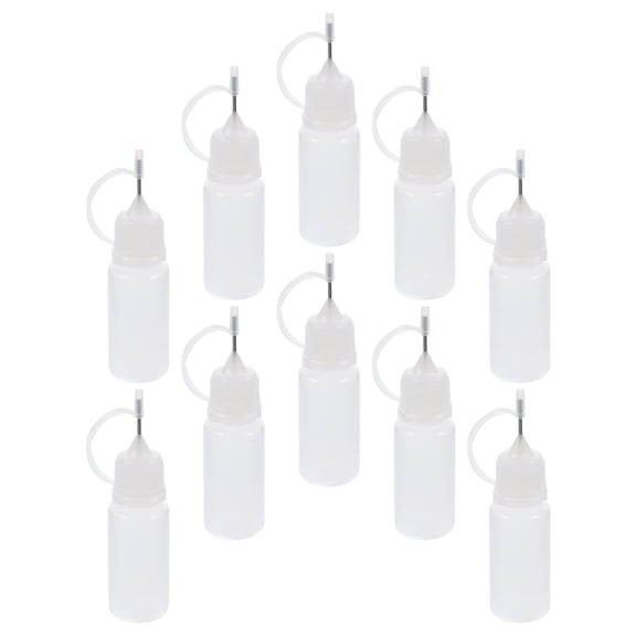 OUNONA 30pcs Needle Tip Glue Bottles Empty Glue Bottles Needle Tip Squeeze Bottles Glue Squeeze Bottles(10ml)