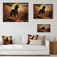 thumbnail image 4 of Designart "Horse in Nevada Black Beauty in the Desert I" Animals Print on Natural Pine Wood, 4 of 5