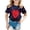 A-Dark Blue, variant on Girls Valentines Hearts Print Shirts Short Sleeve T Shirt Round Neck Tee Top for Kids Toddler Loose Casual Blouses