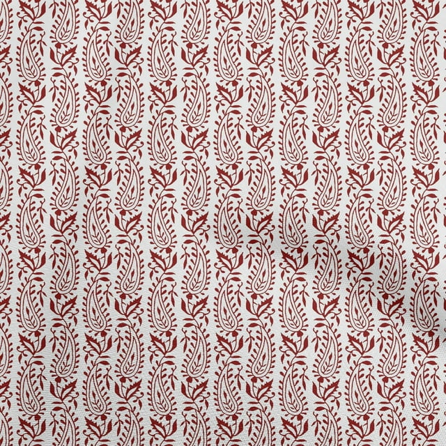oneOone Georgette Viscose Maroon Fabric Block Sewing Craft Projects Fabric Prints By Yard 42 Inch Wide-BQ