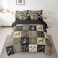 thumbnail image 3 of Manfei Jungle Duck Wildlife Twin Bedding Sets 7-Piece, Western Camouflage Bedding Comforter Set, Rustic Hunting Theme Reversible Sheet Sets, Ultra Soft Bedroom Decor, 3 of 8