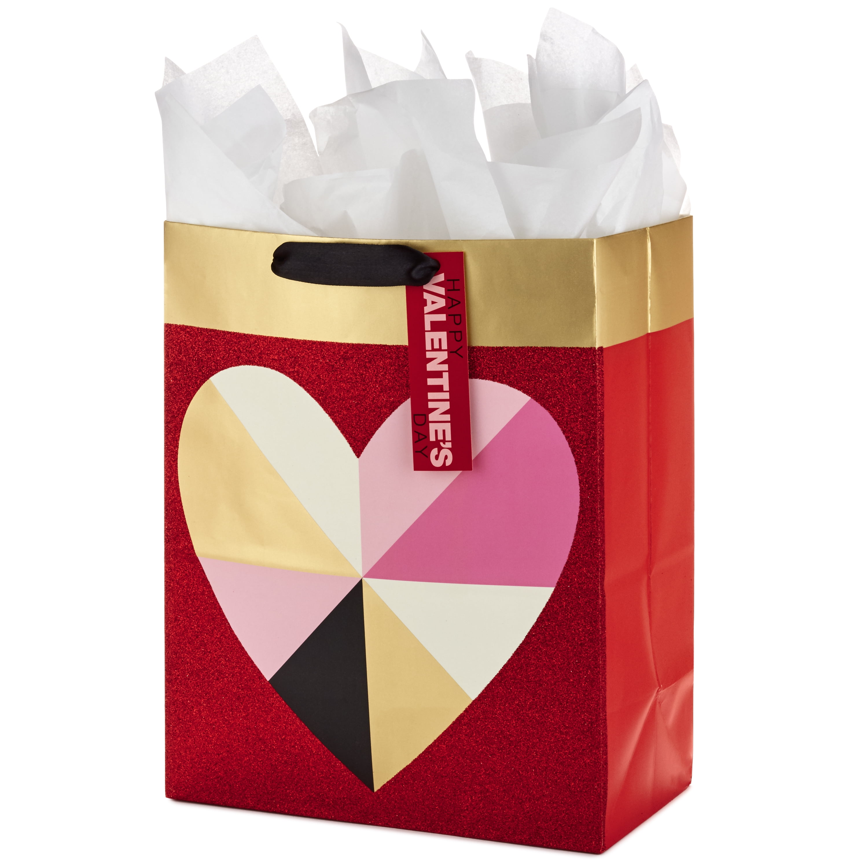 Twelve (12) 1989 Hallmark Heart Happy Valentine's Day Gift/Bag