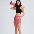 thumbnail image 3 of Pantalones cortos deportivos de traje de yoga para mujer Pantalones cortos holgados de moda para yoga, correr y fitness para mujer, 3 of 6