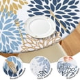 thumbnail image 4 of Lovely Bohemian Floral Round Tablecloth, Stretch Elastic Edge for Easy Dressing of 56 Inch Round Tables, Indoor Outdoor, 4 of 7