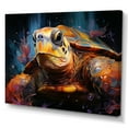 thumbnail image 2 of Designart "Vibrant Turtle In Pop Art" Animals Turtle Wall Decor, 2 of 7