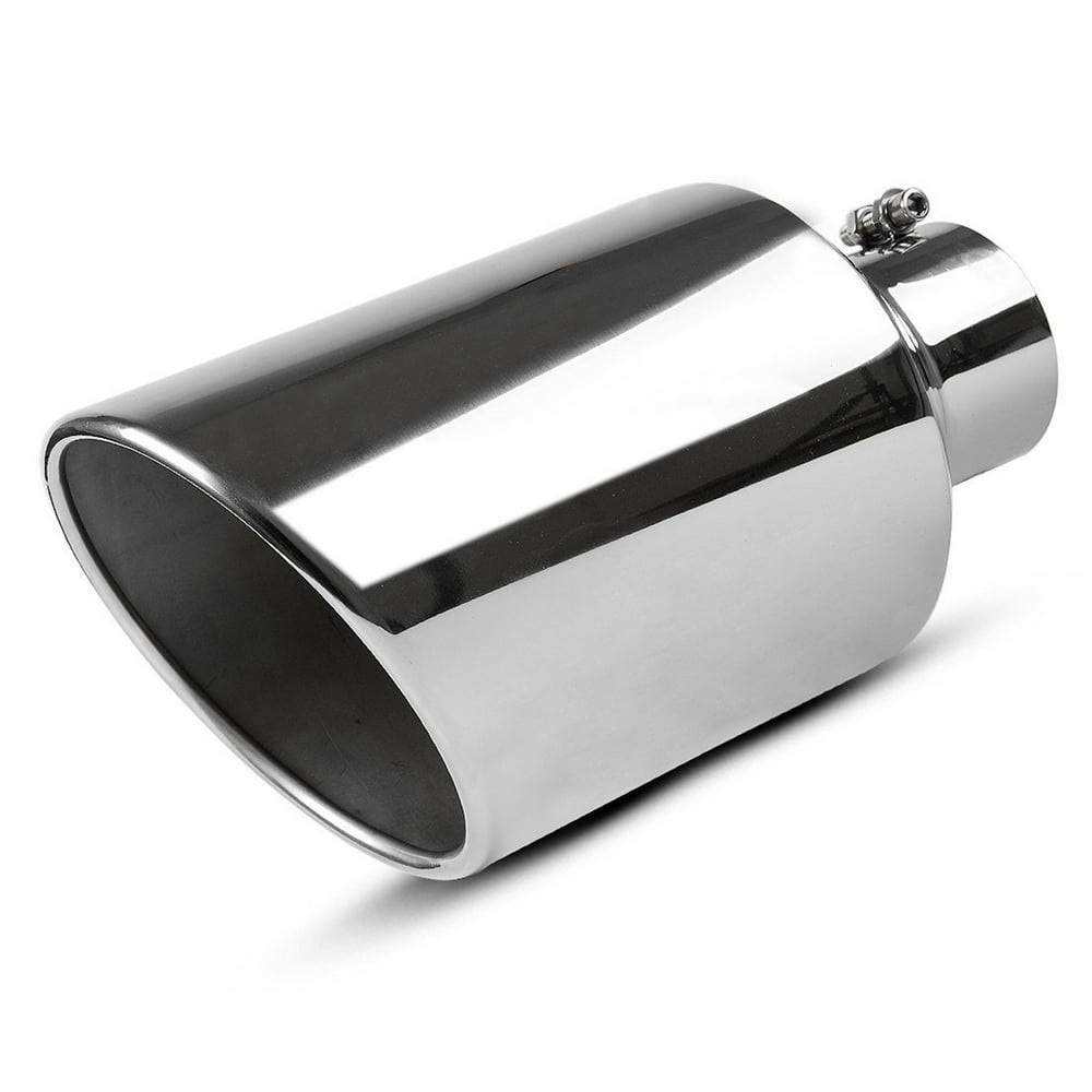 4" Inlet 8" Outlet 15inch Chromed Exhaust tip,Universal Stainless Steel