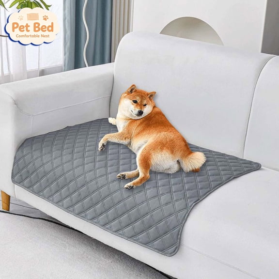 Tryvkinvive Waterproof Washable Pet Sofa Mat,Quilted Reusable Furniture Protector Pad,Washable Cushion Cover for Small Medium Dogs Cats,Indoor Pet Accessory