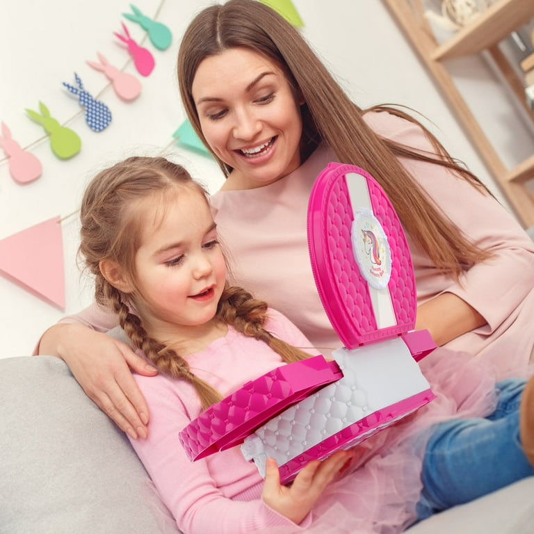 Sendida Kids Makeup Kit for Girls 66PCS Washable Toy with Brushes