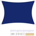 thumbnail image 1 of Toldo rectangular con cuerda y kit de montaje gratuitos, toldo impermeable y transpirable para piscinas, restaurantes, parques, coches, 2 x 3 m (azul oscuro), 1 of 5