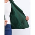 thumbnail image 5 of Abrigo Trench Chic Inspire para mujer, chaqueta corta de solapa con doble botonadura, color verde, 5 of 5