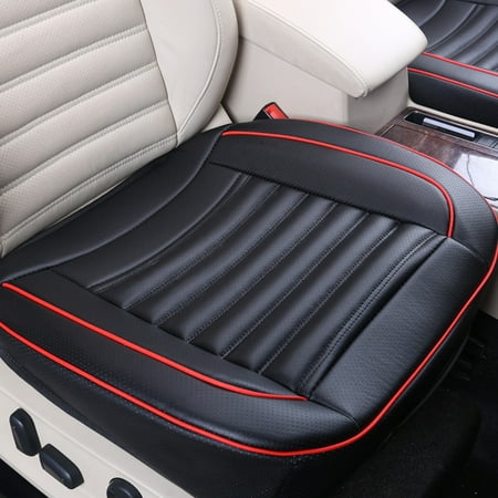 Car Seat Pad - PU Leather Car Seat Cover Pad Cover Breathable Soft for Auto Seat Cushion Protection Pad Mat 50x50cm,Black color