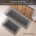 thumbnail image 5 of Evideco Two-Tone Black Kitchen Mat and Runner Set 20x32 and 20x48 In - Low Profile Non-Slip Polyester Floor Mats for Sink or Prep Areas, 5 of 7