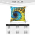 thumbnail image 4 of ZICANCN Fractal Yellow Vortex Decorative Throw Pillow Covers, Bed Couch Sofa Decorative Knit Pillow Covers for Living Room Farmhouse, 12"x12", 4 of 8